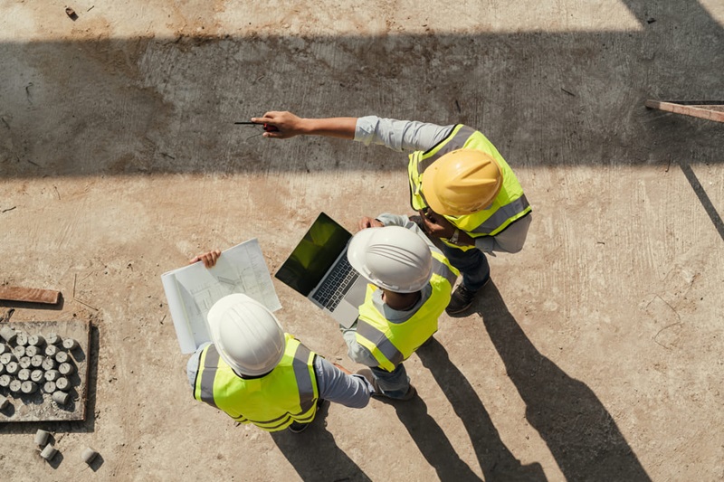 Workers at job site