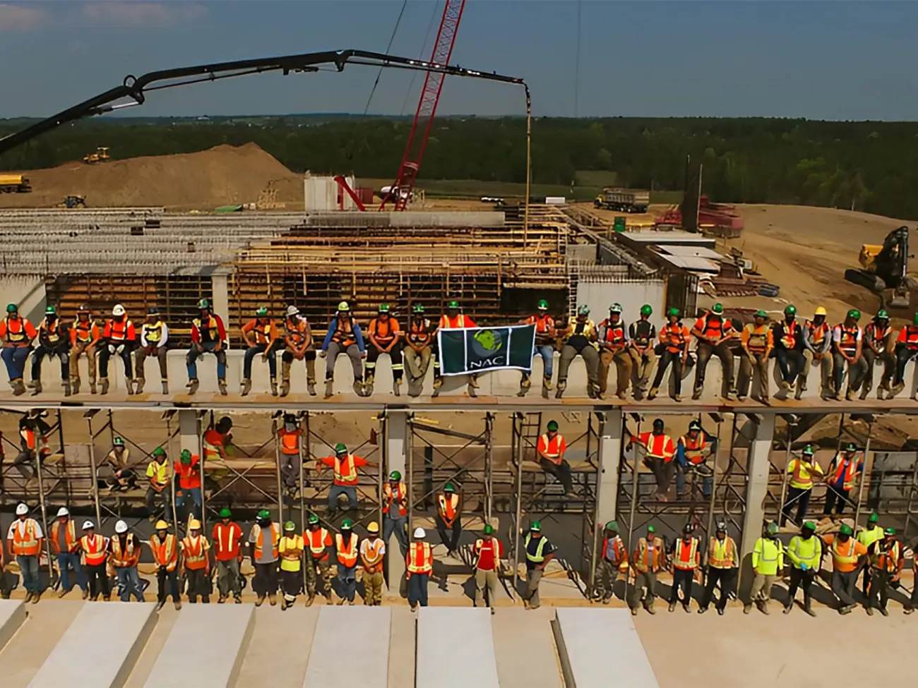 Large Group of NAC Employees on Job Site