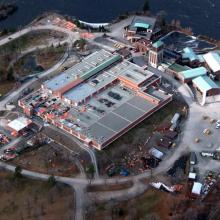 Lemieux Island Water Pollution Plant Aerial Overview