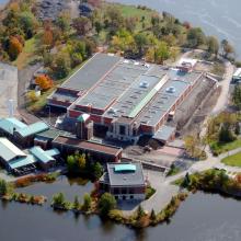 Lemieux Island Water Pollution Plant Aerial Overview