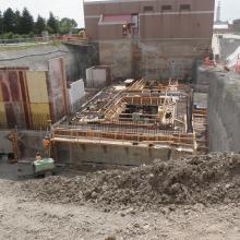 Pouring Concrete for Lakeview WTP Low Lift Pump Station foundation 