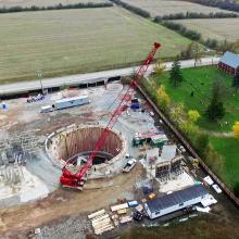 Aerial Overview of Britannia Pumping Station Foundation