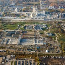 Aerial Overview of Waste Water Treatment Plant