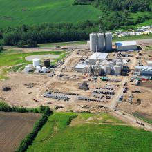 Aerial overview of Integrated Grain Processors Cooperative Ethanol Plant