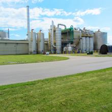 Roadside view of Integrated Grain Processors Cooperative Ethanol Plant